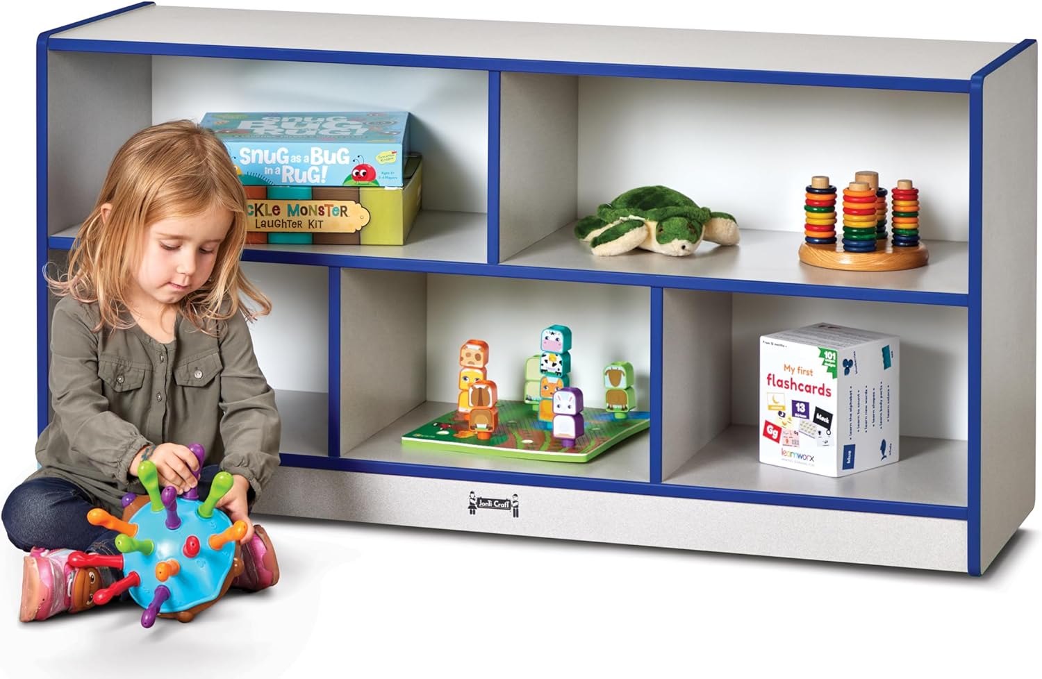 Toddler Single Mobile Storage Unit, Blue