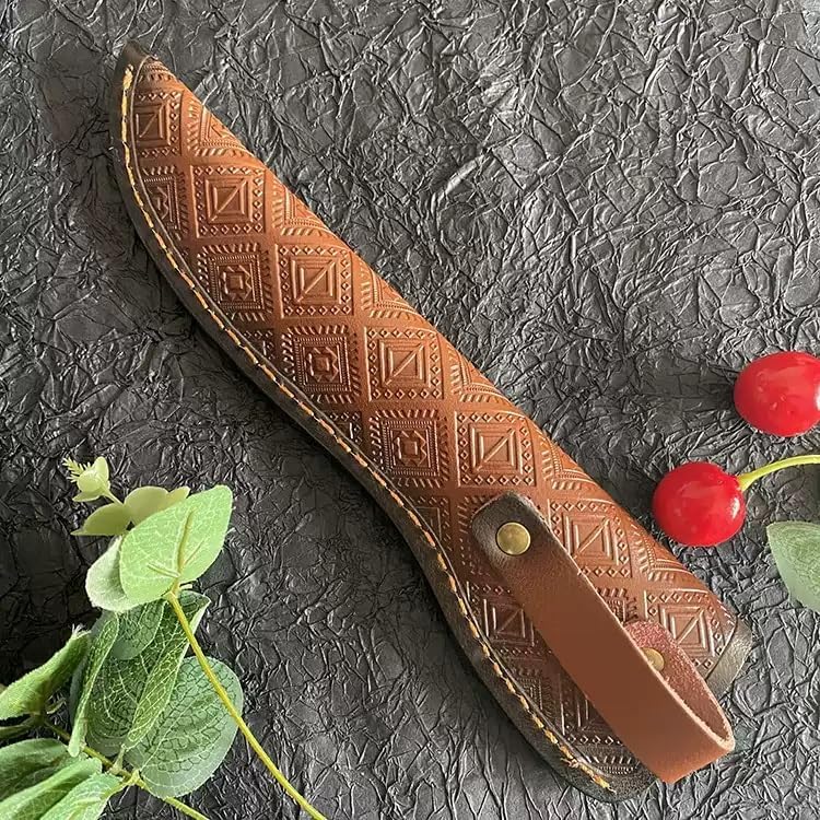 1PC Knife Sheath, Cowhide Leather Protective Case with Belt Loop Fits for Home, Outdoor