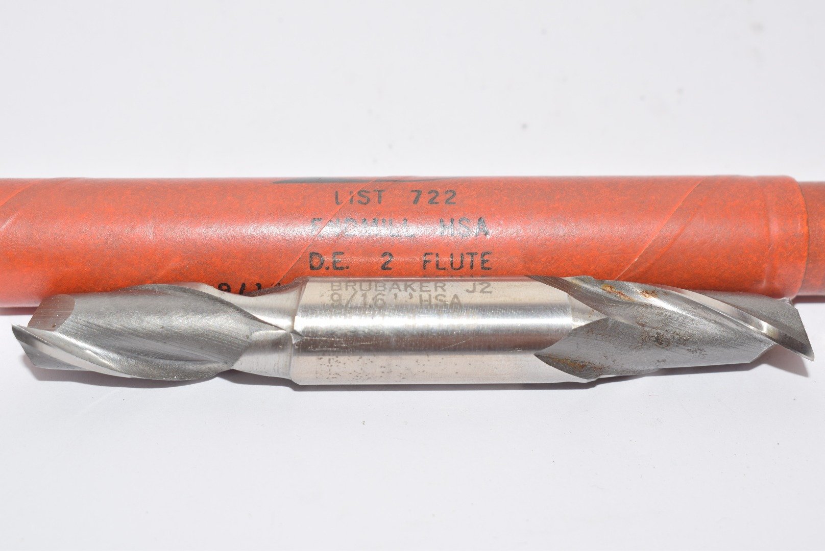 722 9/16'' Double End Mill, 2 Flute 5/8'' Shank EE18-3