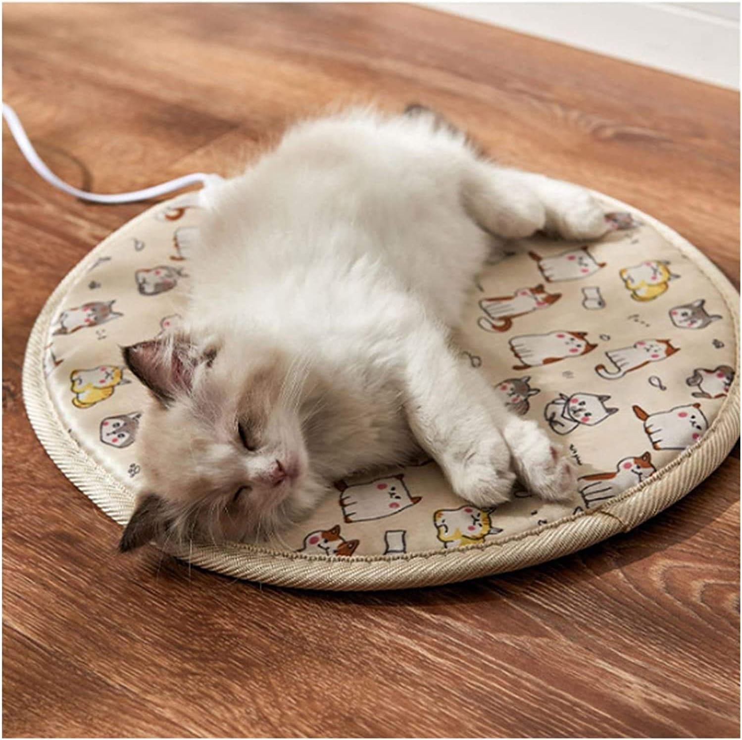 Amazon.co.jp ペットの暖房マット、ソフト電気毛布の温度制御は、防水、猫犬のための動物のベッドウォーマーハウスヒーター (Color Yellow, サイズ Small