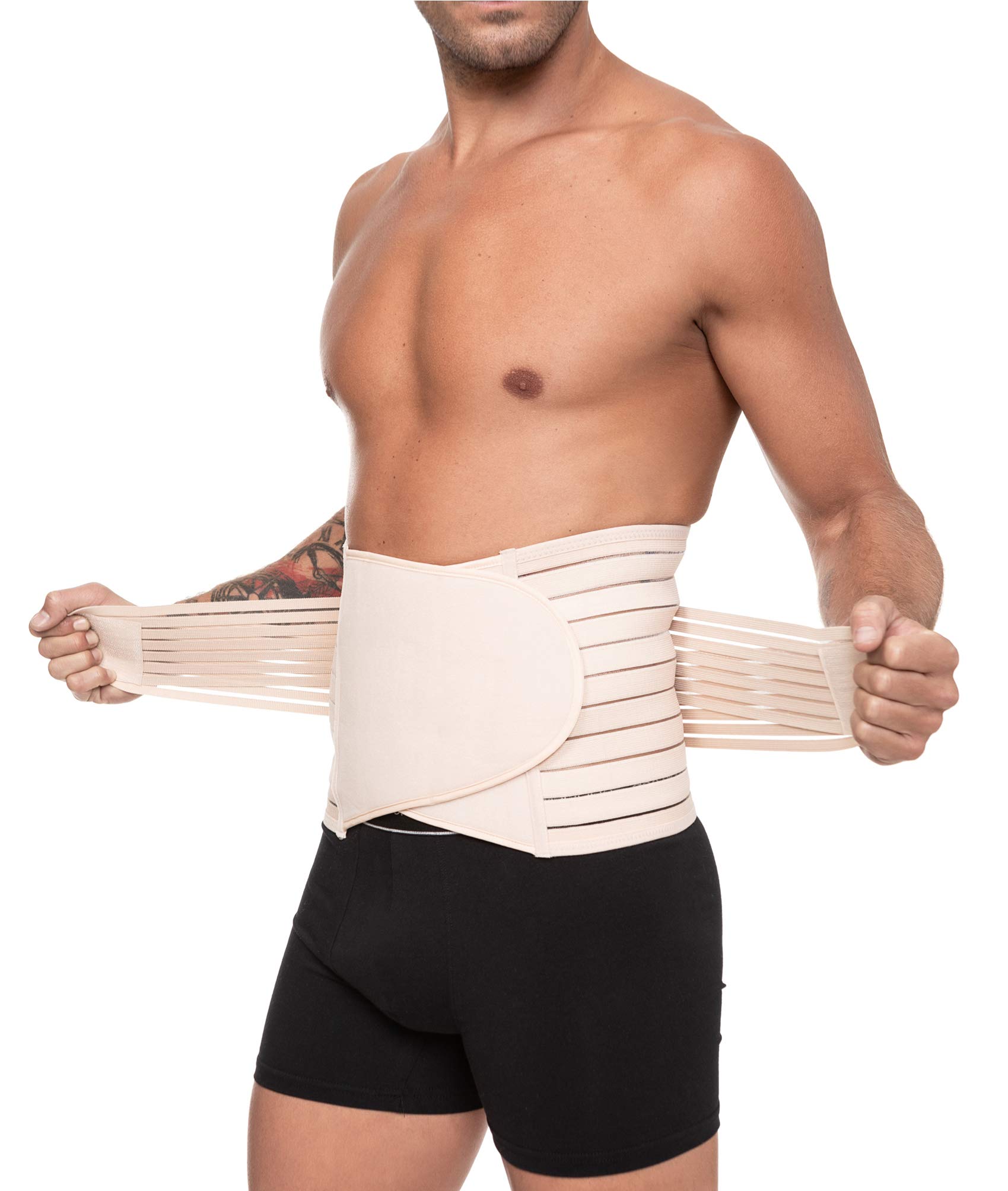 Channo Bauchgurt - Stabiler Gürtel mit Doppelklettverschluss, ideal als postoperative Bauchbandage, Bauchweggürtel und Waist Trainer