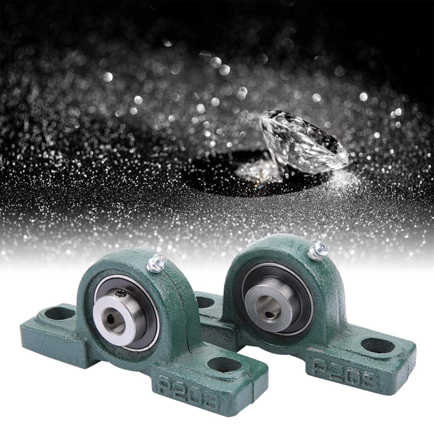 Palier Roulement 20mm, UCP204 Roulements à billes pour coussins, Roulements à billes, Diamètre intérieur 20 mm Diamètre extérieur 47 mm, Pour charges lourdes, Base solide et auto-alignement