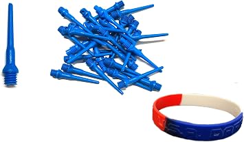أزرق طويل قوي إضافي 2BA 3/16 "خيط ناعم تلميح Dart Points 100-1000 Packs Plus USA I Love Darts Bracelet   