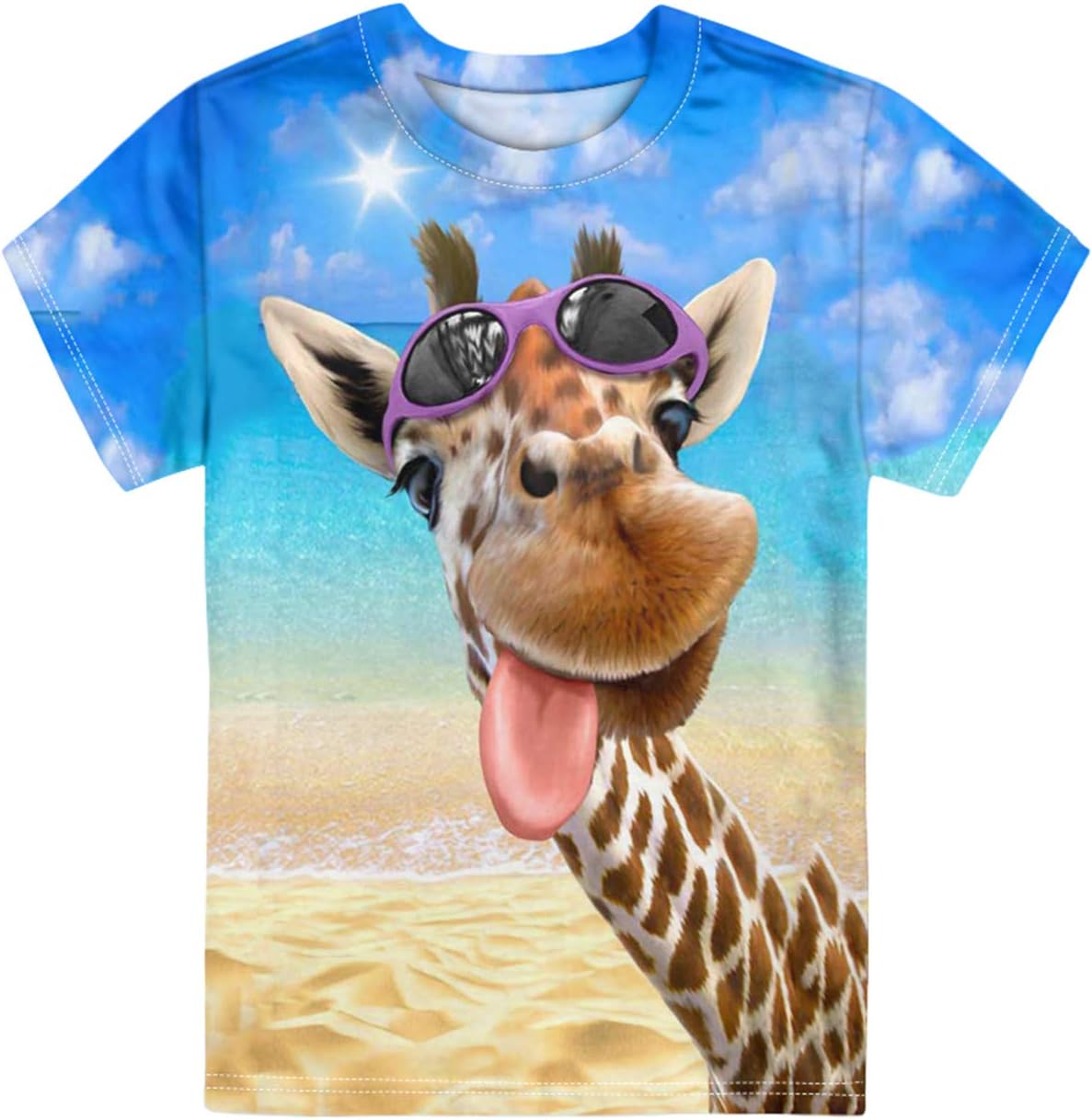 XhuibopKids Tshirts Girls Boys 3-16 Years Summer Clothes for Teens Loose Fitting Tops