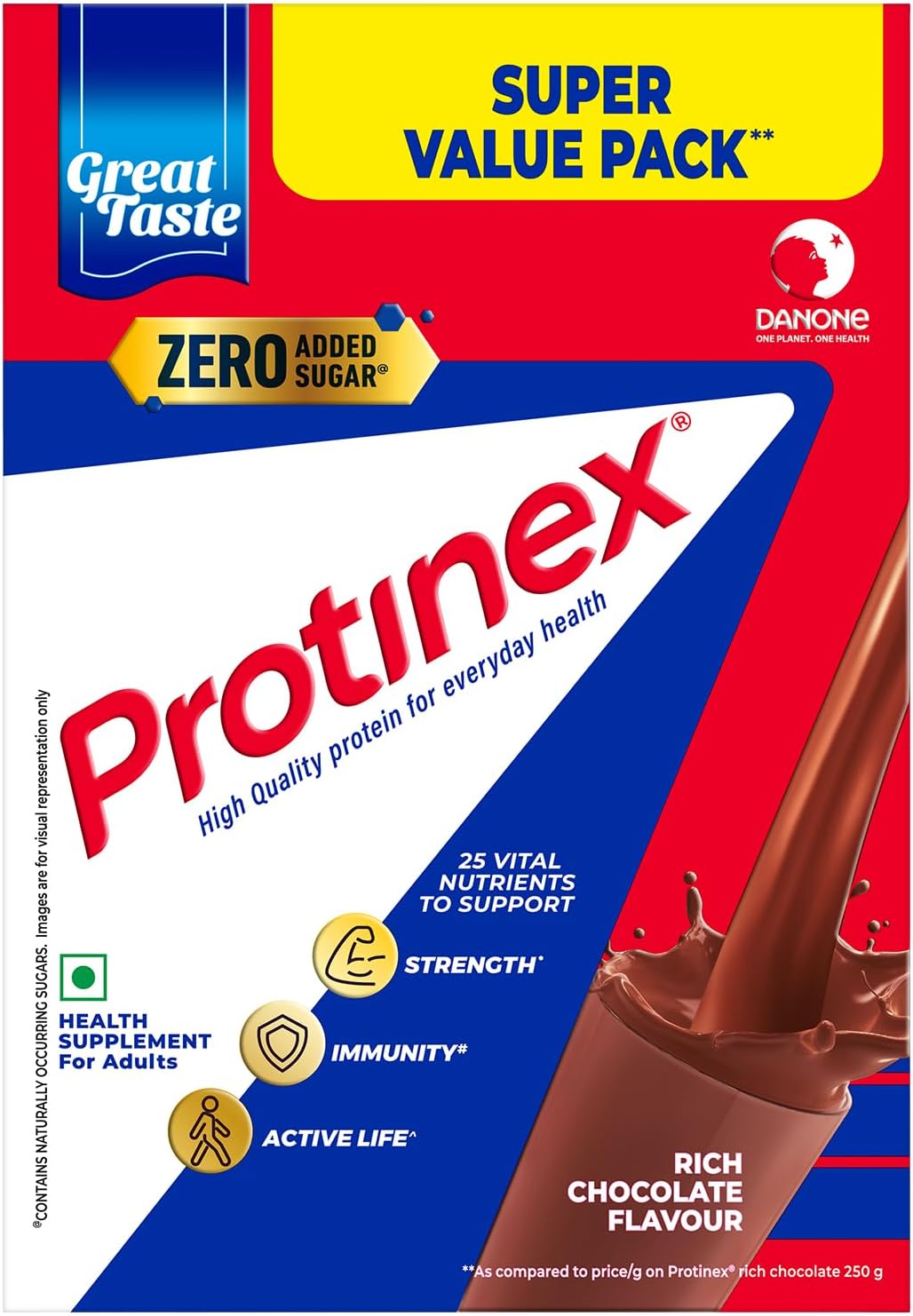 - Protinex Rich Chocolate, 1 Kg | Get 40% daily protein requirement for strong muscles when prepared with 200ml milk | High Protein | Zero Added Sugar | Nutritional Drink for Men and Women