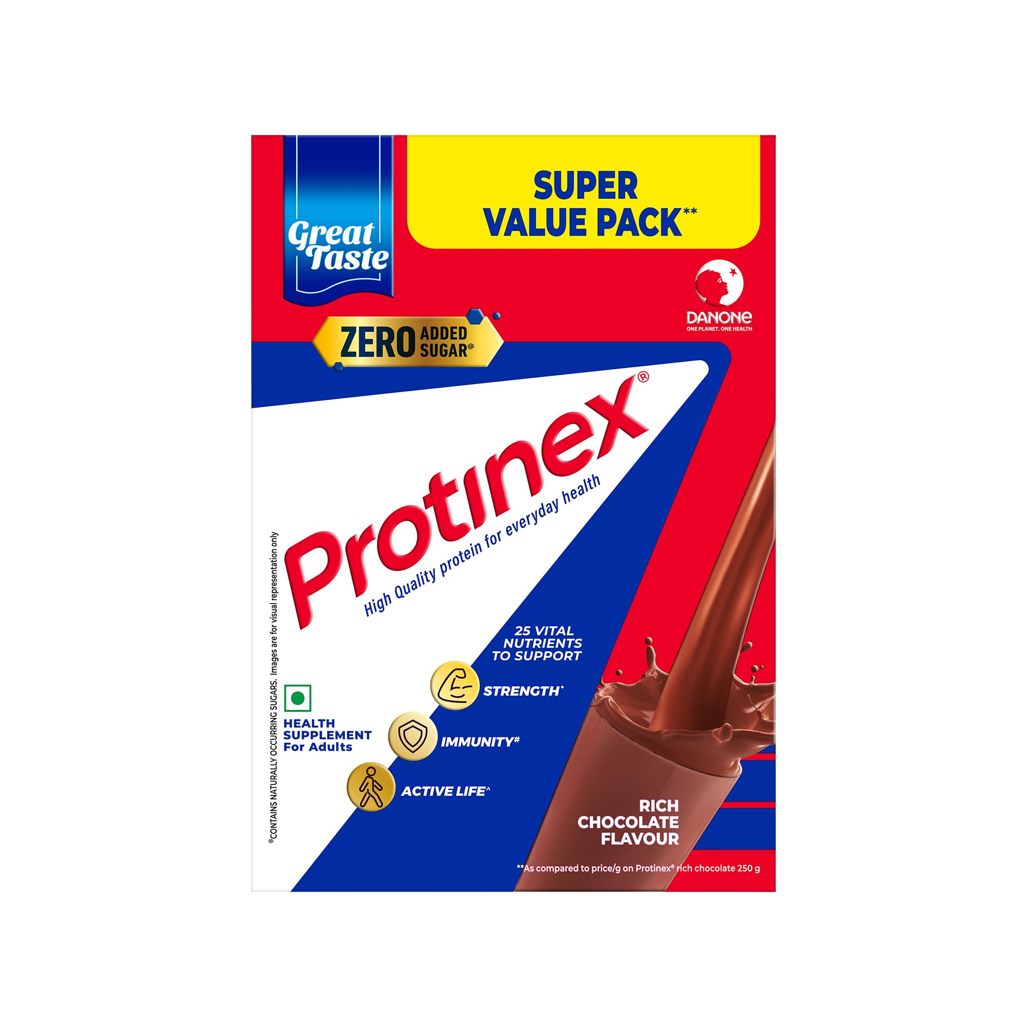 Protinex Health Supplement And Nutritional Protein Mix For Adults - (Rich Chocolate Flavor, 1 Kg, BIB) with 25 Vital Nutrients to Support Strength, Immunity & Active Life