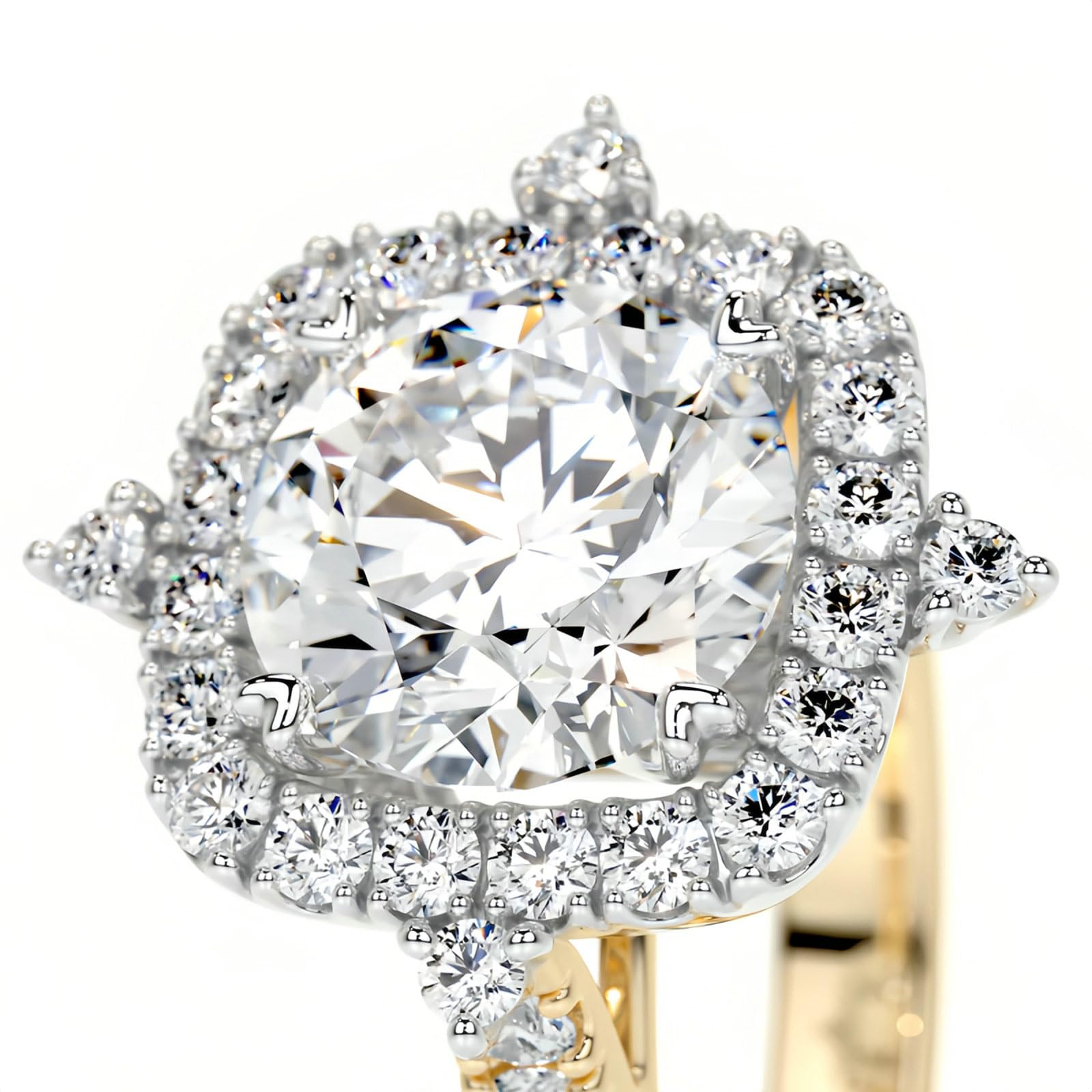 Anillo de oro bicolor de 9 quilates, 14 quilates, 18 quilates, oro