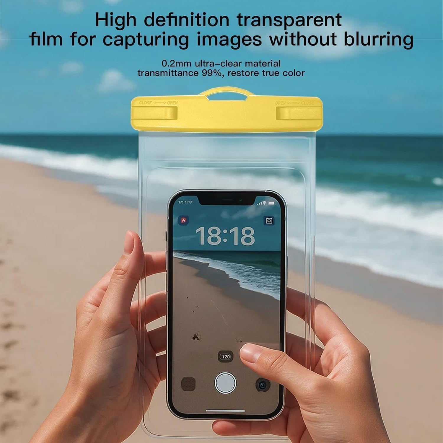 Waterproof Phone Pouch Compatible for iPhone 7in -Yellow, 1 Pack image 5