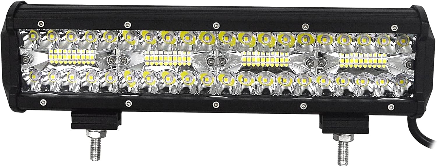 SKYWORLD 12 inch 240W Off Road LED Light Bar 12V 24V 8D Combo Led Bar/Work Lights Boat Lightbar for Car Truck SUV 4x4 ATV with Wiring Harness Kit