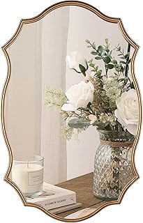 Wall Mirror in Vintage Golden, Decorative 20”x30“ Accent Vanity Mirrors,...