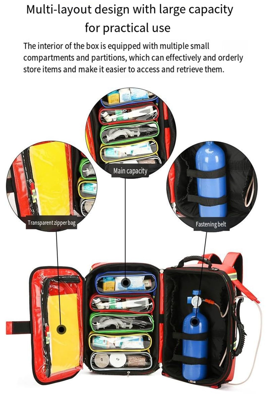 Mochila Emergencias Sanitarias con Carrello Ruote Rimovibile para EMT, Paramédicos,Enfermeras,Médicos Tácticos,Cuidado Hogar,Maletín Emergencias De Soporte Vital Viaje Acampada A,No Tie Rod