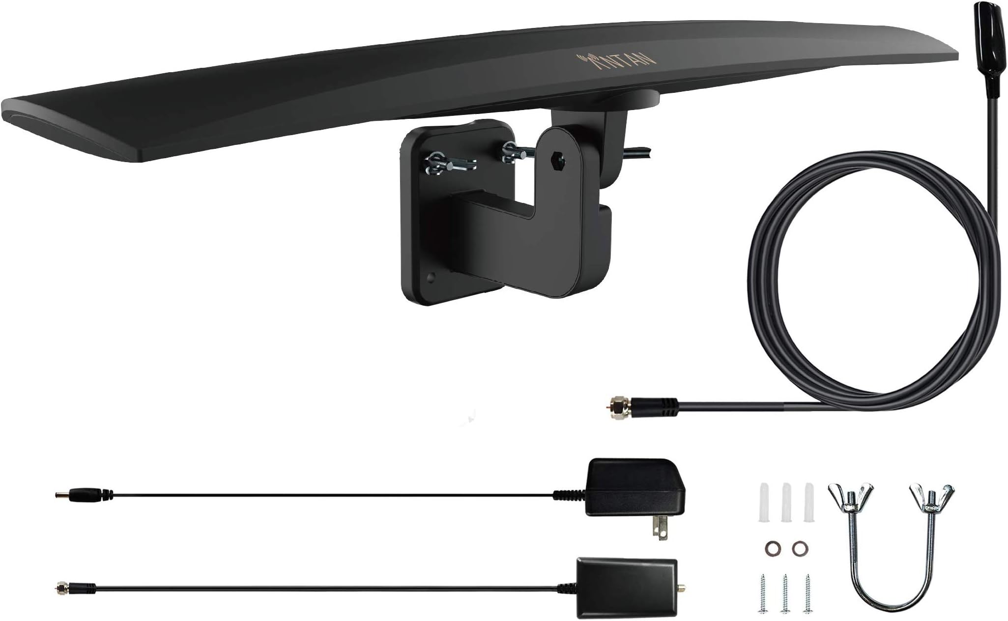 4K TV Antenna, Rizerlton 8K Digital TV Antenna Clear View 360° Signal Reception 250