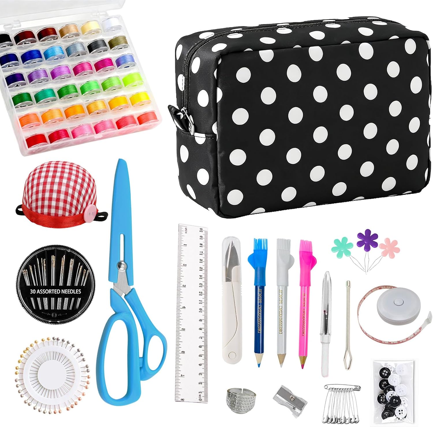 Yinkda Large Sewing Kit for Adults, Black