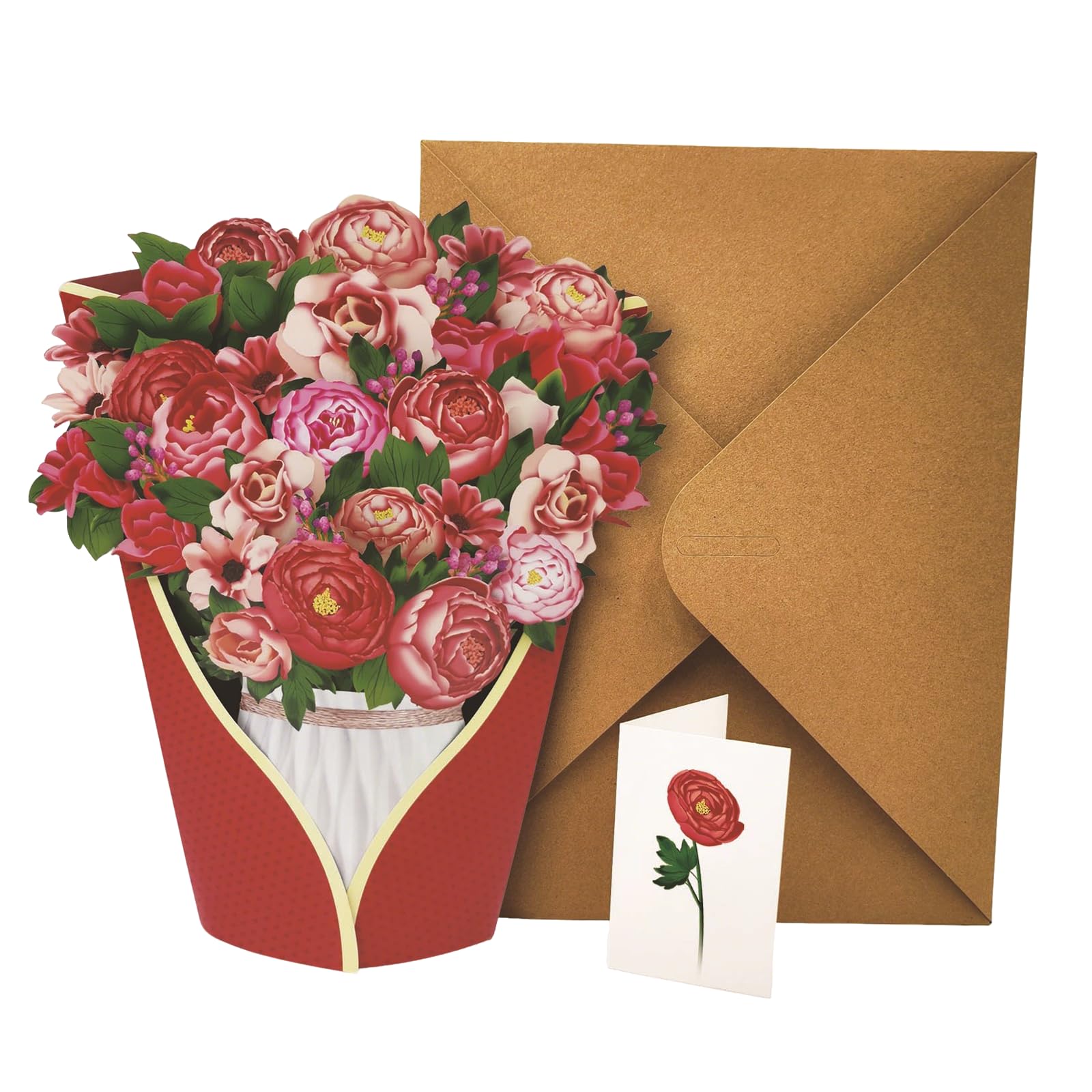 FunnAura 3D Flower Birthday Cards for Women, Personalised Bouquet Birthday Card