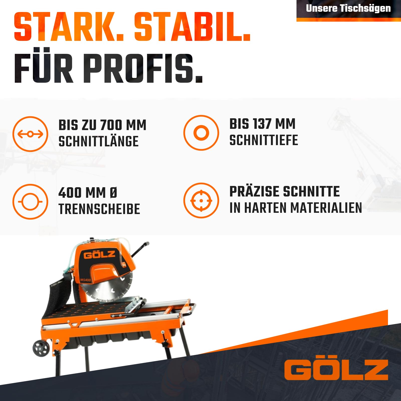 GÖLZ MS-400 Steinschneidemaschine Made in Germany