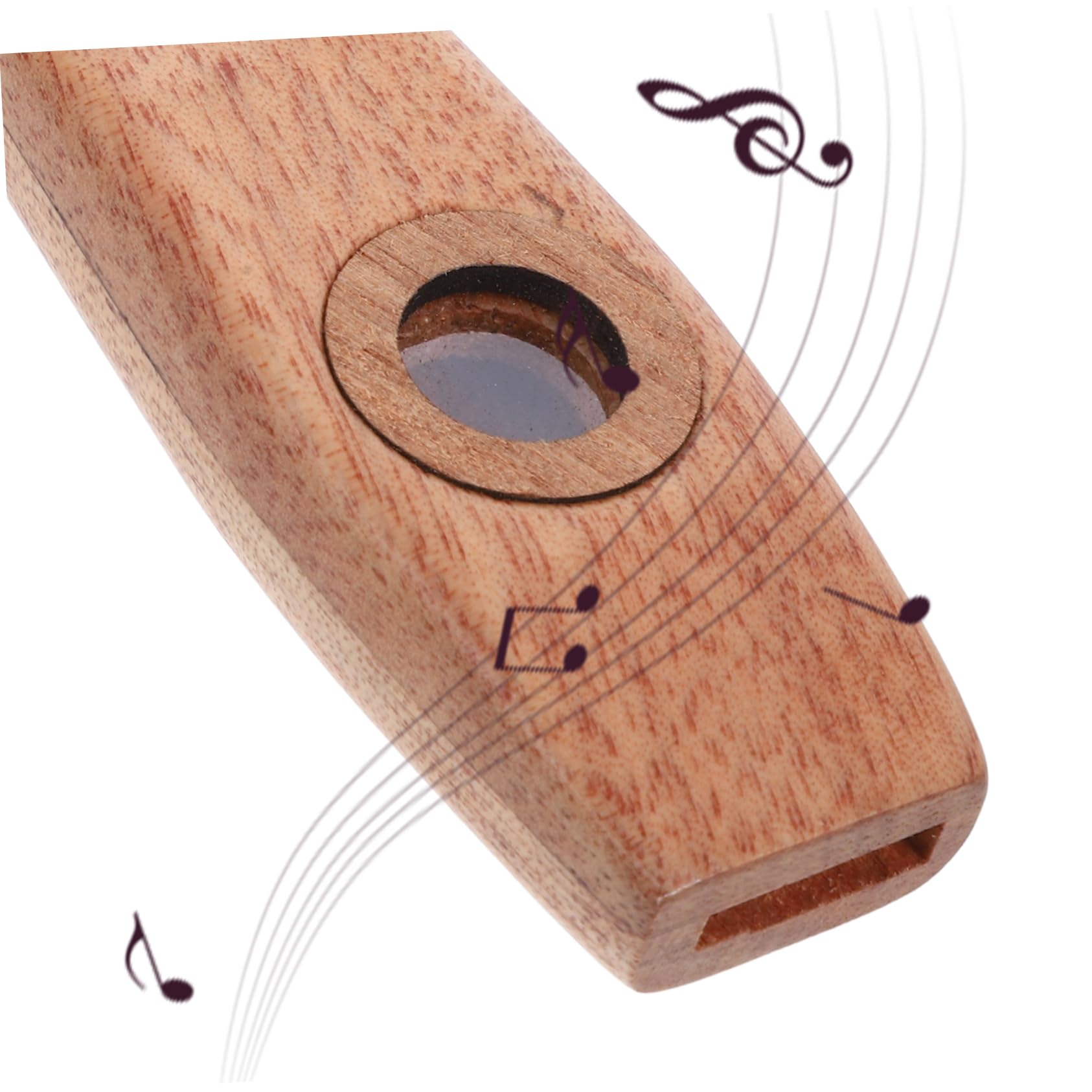 Abaodam 3 Piezas kazoo instrumentos musicales organos musicales accesorios armónica buen compañero para ukelele violín piano instrumento orff flauta de boca de madera Light Brown