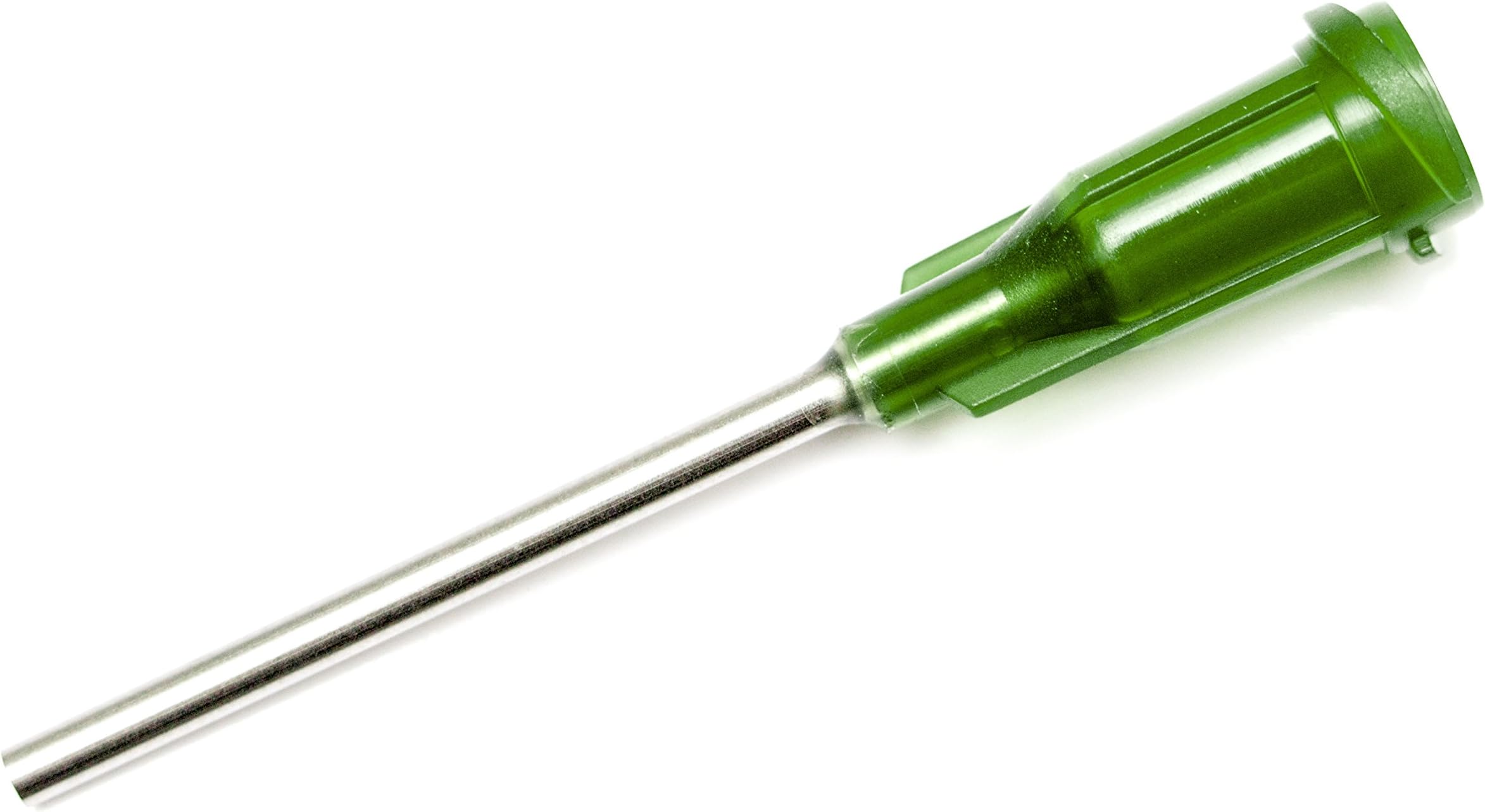 Dispense AllDispensing Needle 1" - Blunt Tip Luer Lock (14 Gauge, Olive)