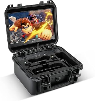 G-STORY 14 Portable Monitor Case for Switch 2,4K&60Hz or 1080P&120Hz Portable Gaming Monitor IPS Screen HDMI Shock-Resistant Travel Carrying Bag Game Mode,Travel Monitor fo Switch2no Included