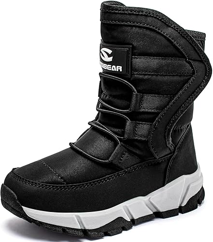 GUBARUN - Botas de nieve para niños, impermeables, antideslizantes, resistentes al frío, zapatos para invierno y climas fríos (para niños pequeños y