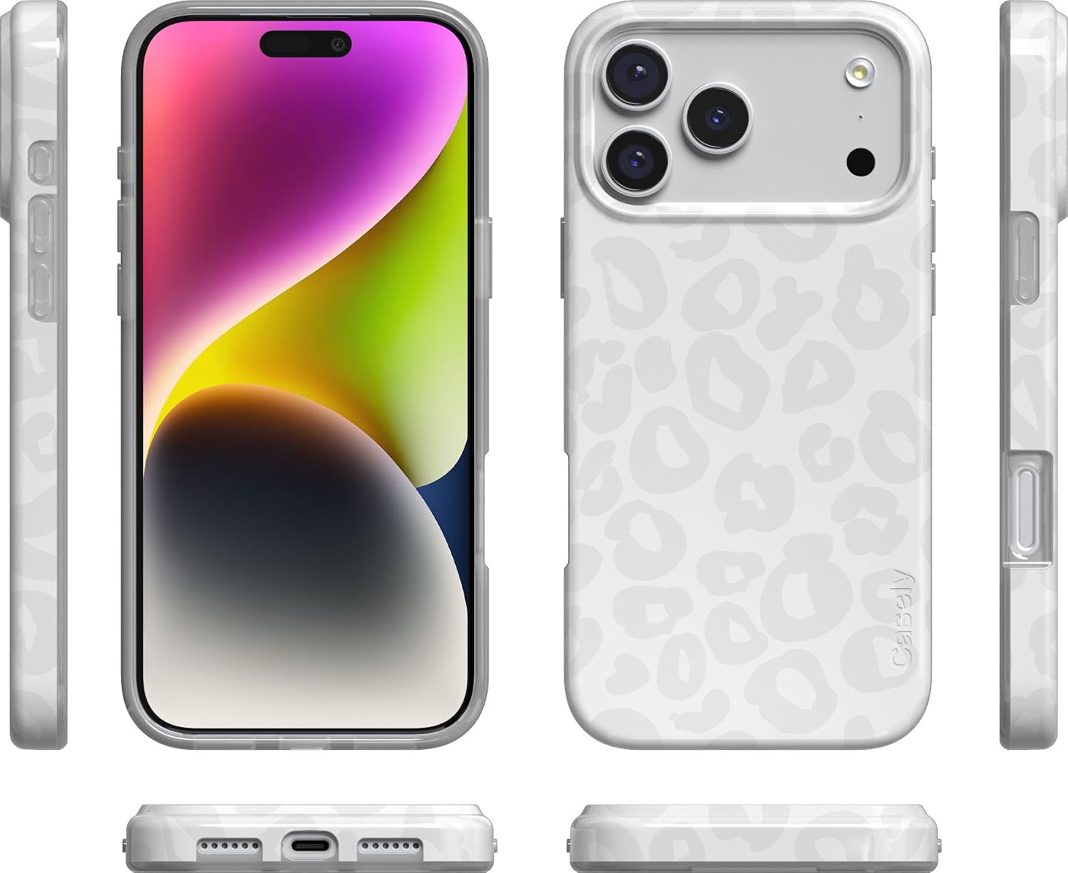 Casely iPhone 17 Pro Case | Into the Wild | White Snow Leopard | Compatible with MagSafe | Classic Ultra Slim Design