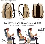 mixi Travel Laptop Backpack for Women & Men Carry On Backpack fits 16'' Laptop, Waterproof Lightweight Casual Hiking Weekender Bags Rucksack, 17 Inch, Mocha Brown