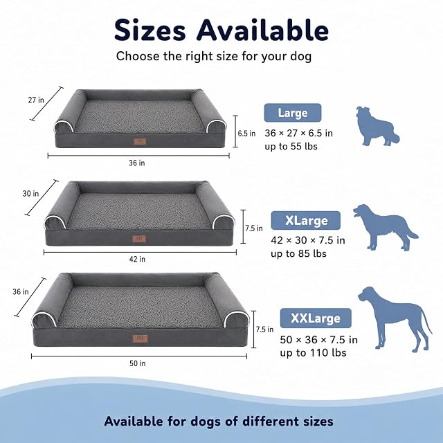 Foto 7 de 8 de WESTERN HOME Cama grande para perros, camas ortopédicas para perros mayores