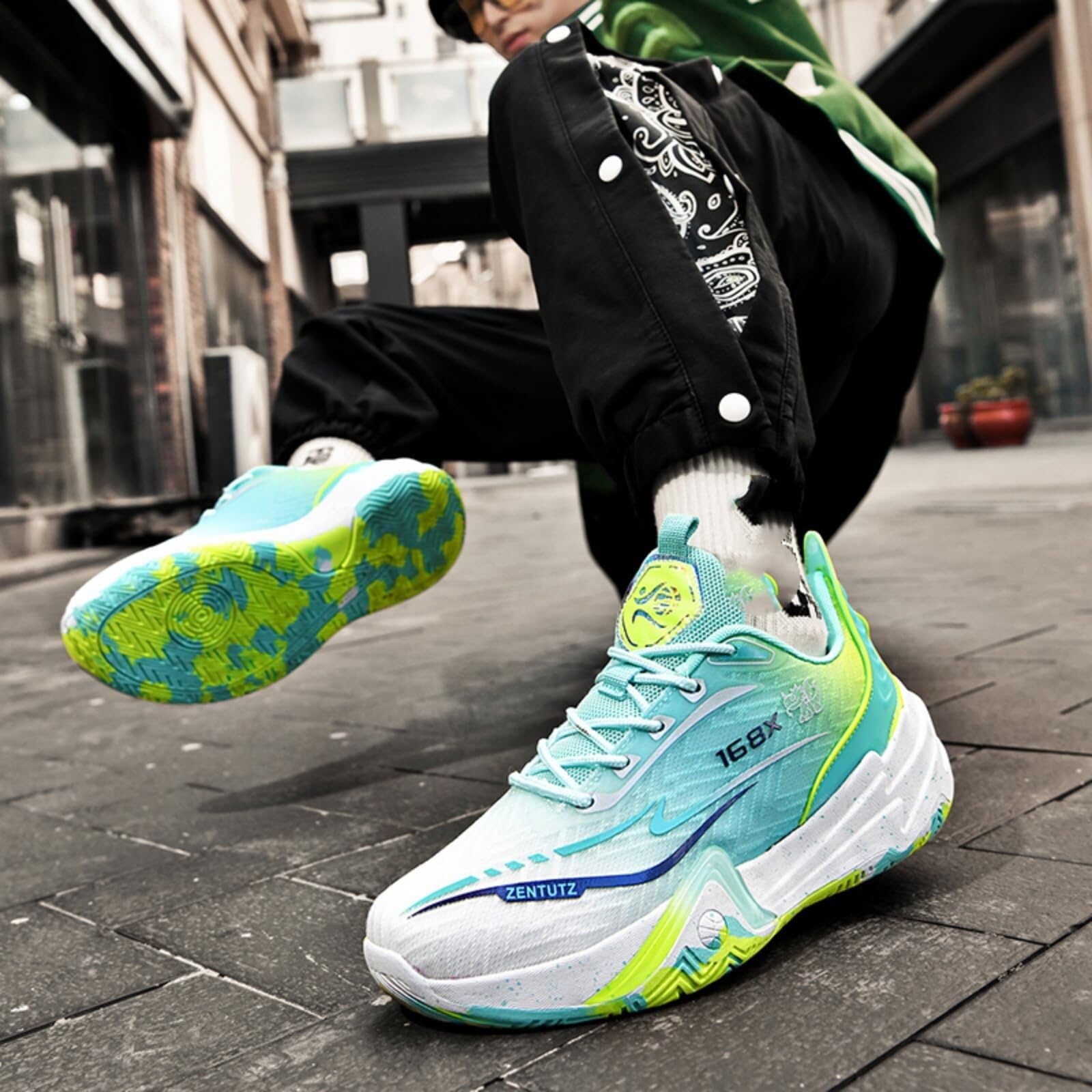 Unisex 2-Tone Buty koszykówka Oddychające In/Out Trening młodzież
