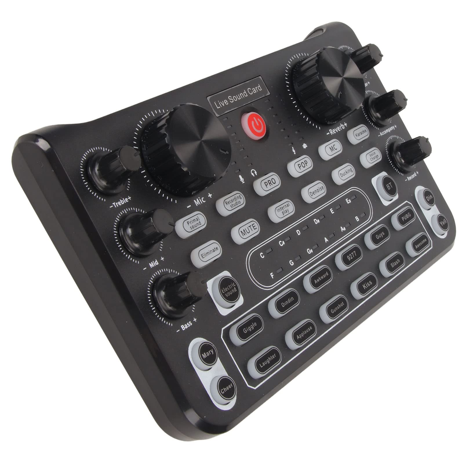 Audio Mixer Sound Board, Compact Stereo Mixer with Multi Sound Effects, Bluetooth Noise Reduction Sound Mixer Board for Mobile Phone Karaoke Broadcast