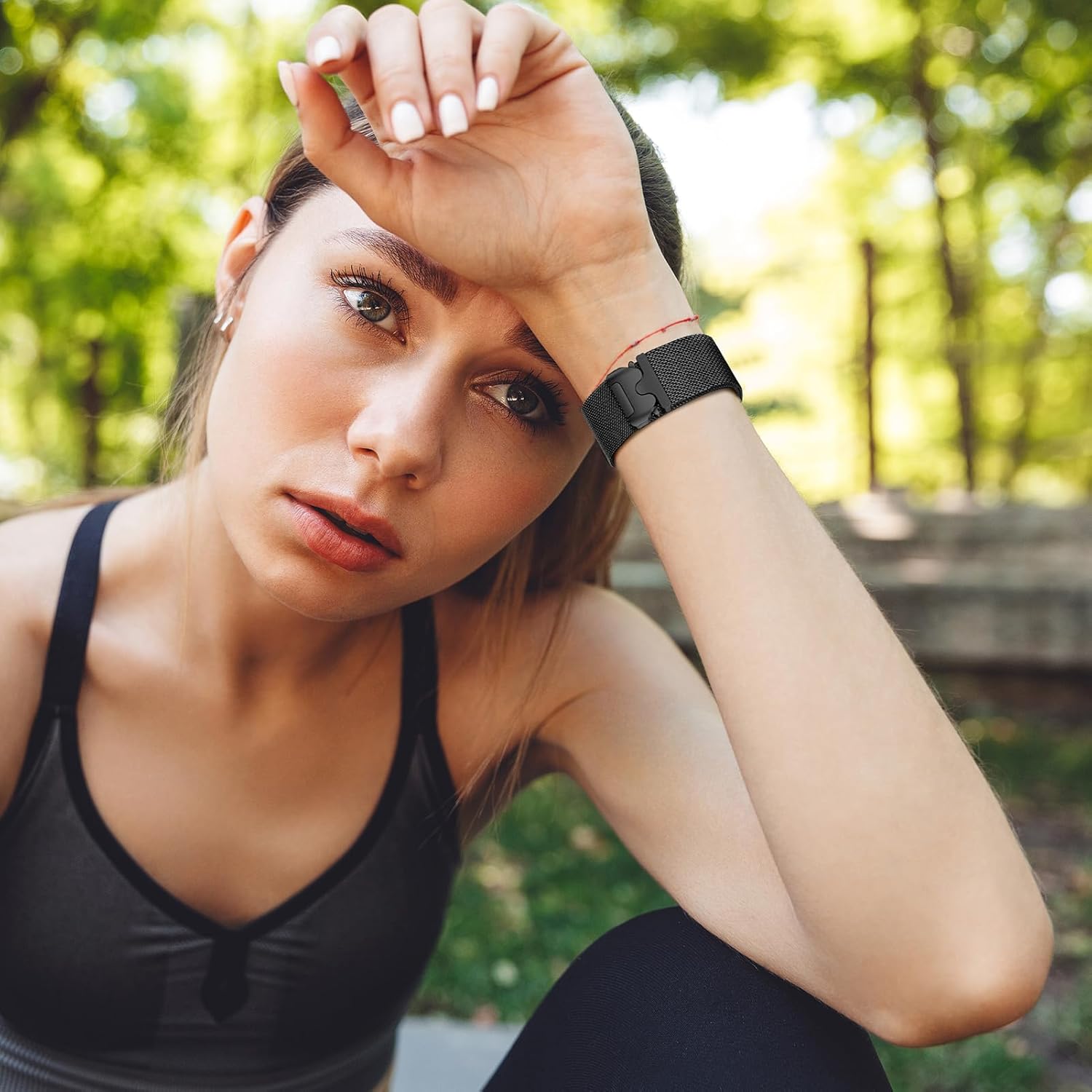 Stainless Steel Milanese Loop Strap Compatible with Apple Watch Band 38mm 40mm 41mm 42mm 44mm 45mm 46mm 49mm for Women Men,Magnetic Metal Wristband for iWatch Series 11 10 9 8 7 6 5 4 Ultra SE 3 2 1 - Image 6