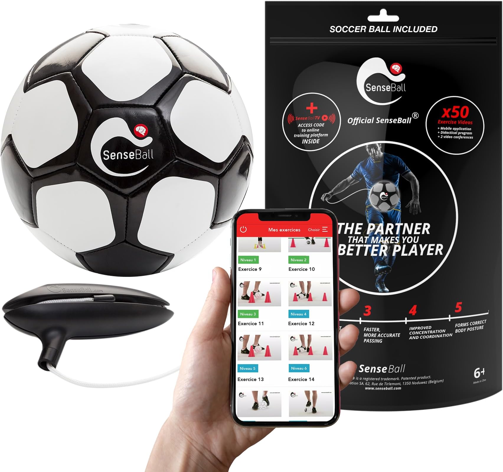 Football & New Improved App | All-Level & Pro-Level Training Equipment | Master Ball Control with Professional Coaching Programme & 50+ Training Videos