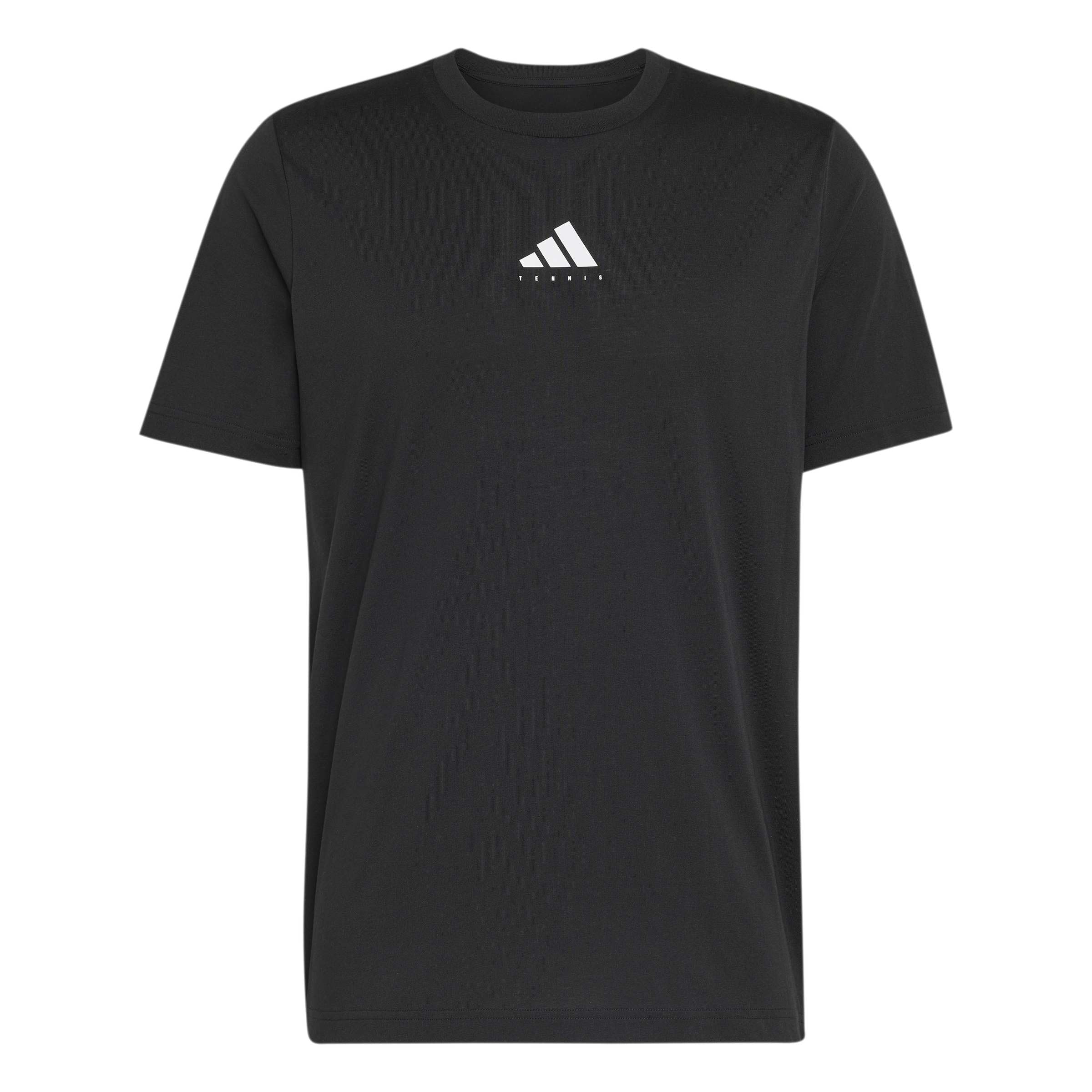 adidas Men's Tennis Category Graphic Shirt, Black/White, M