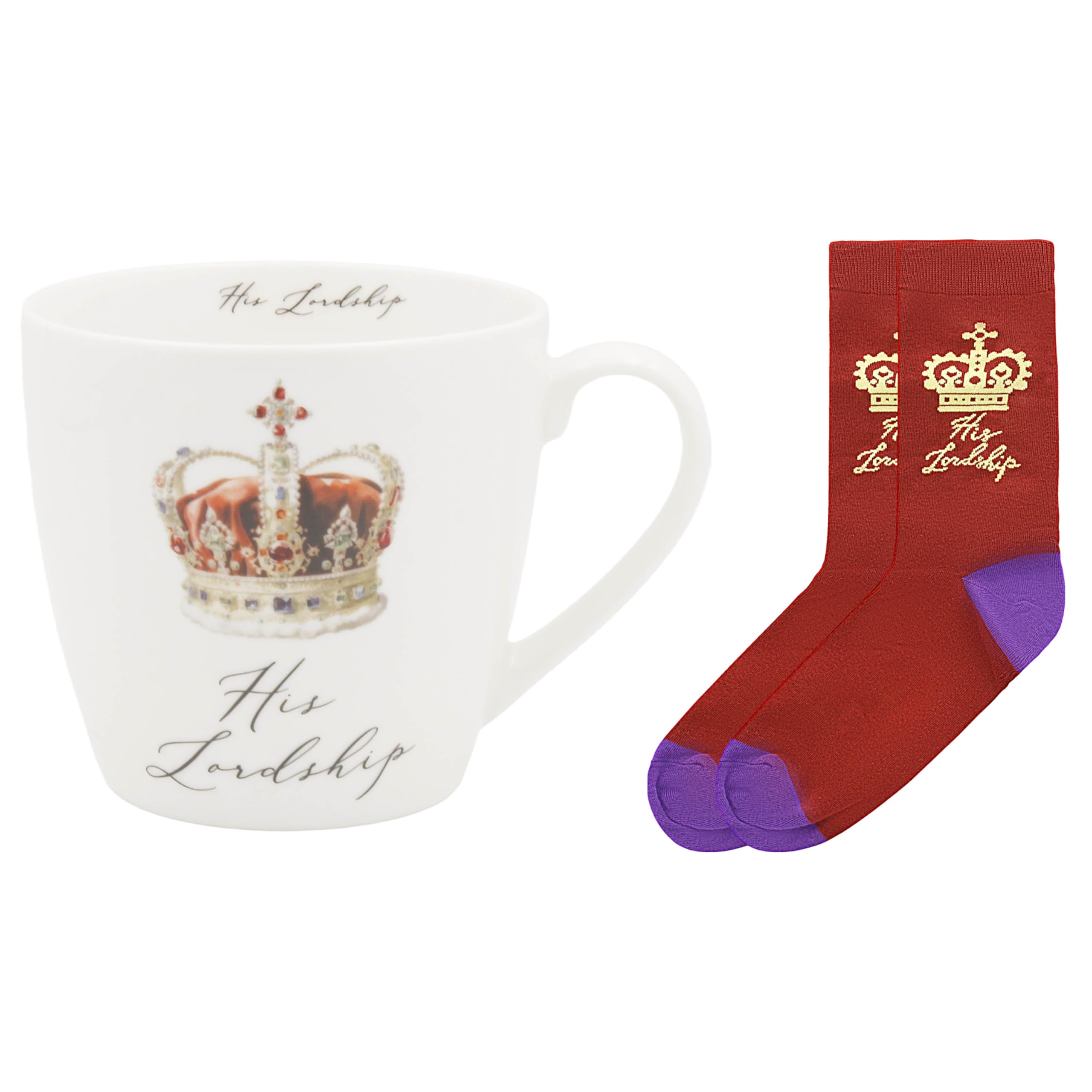 HIS LORDSHIP SOCK AND MUG  GIFT SET