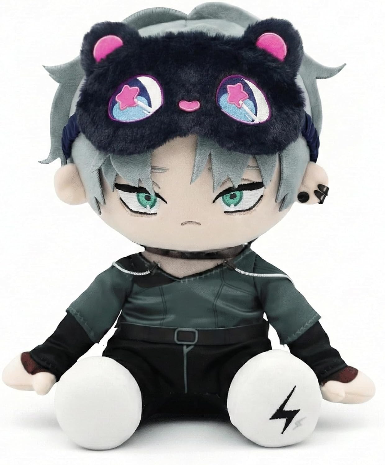 YJacuing Alien Stage Passion Love Series Plush Eye Mask, Official Anime ALNST 3rd Anniversary Merch Cosplay Costume