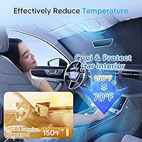 Vista 3 de KUST Parasol plegable para parabrisas para Chevrolet/Chevy Trax LS/LT/LTZA 2013-2023, accesorios para ventana, protector de visera solar, bloquea