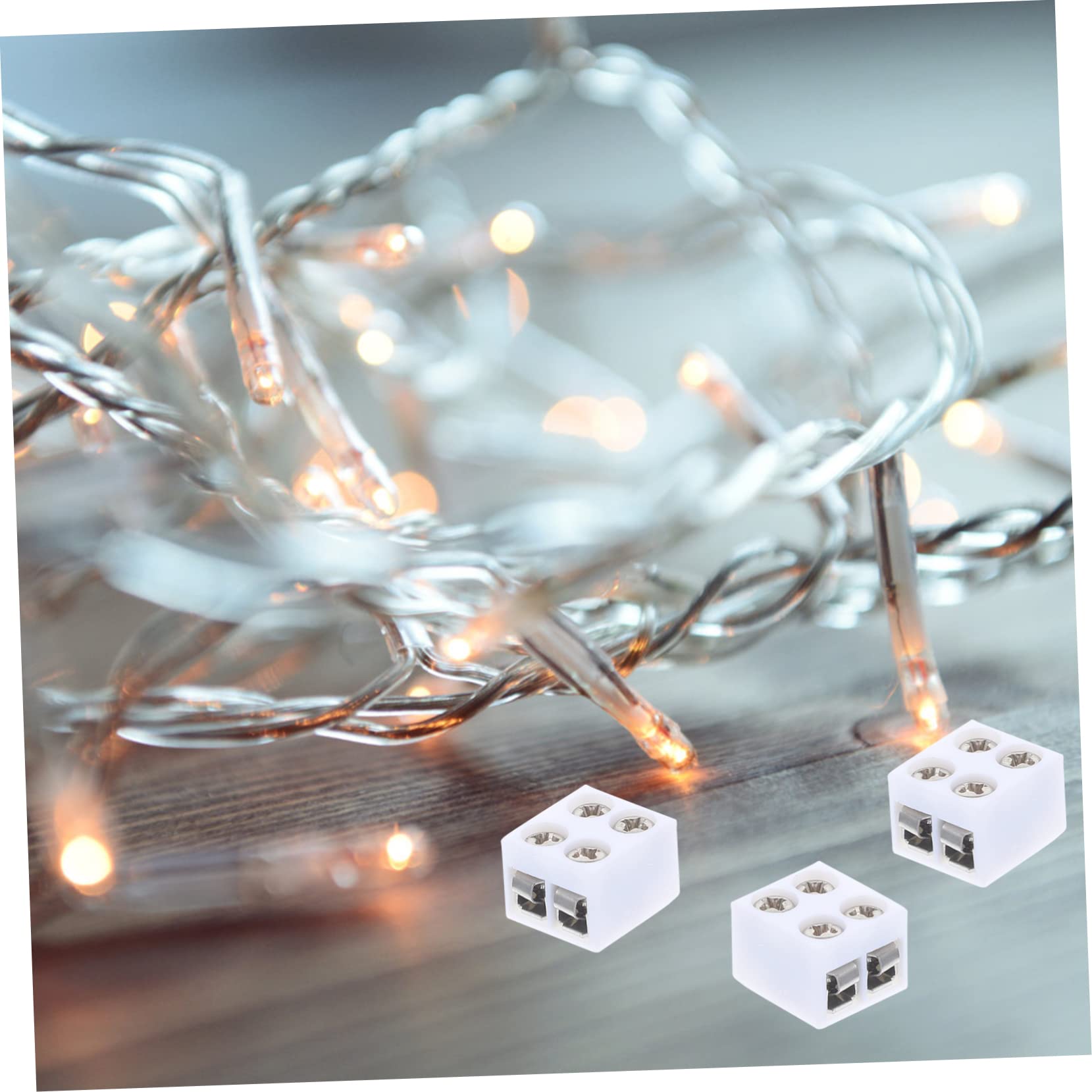 Holibanna Conectores para Tiras de Luz LED de 8 Mm Diseño de Tornillo, Material Plástico, Paquete de 50 Piezas para Conexión Rápida y Segura en Instalaciones Eléctricas