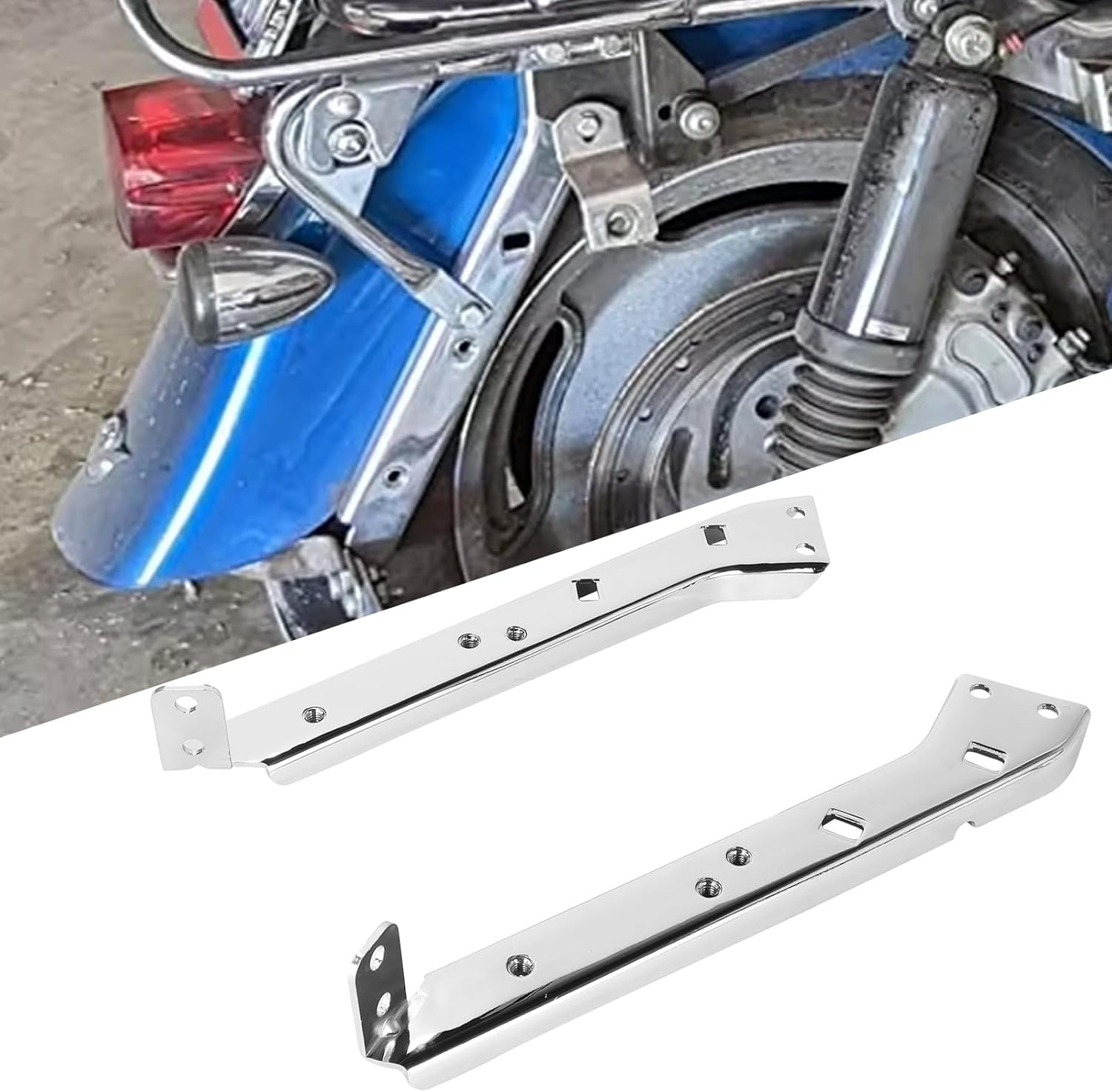 Motorcycle Chrome Drag Heavy Duty Saddlebag Rail Rear Support Brackets Bracket Guards for Harley Touring FLT FLHT FLHR FLTR FLHX 1985-2008