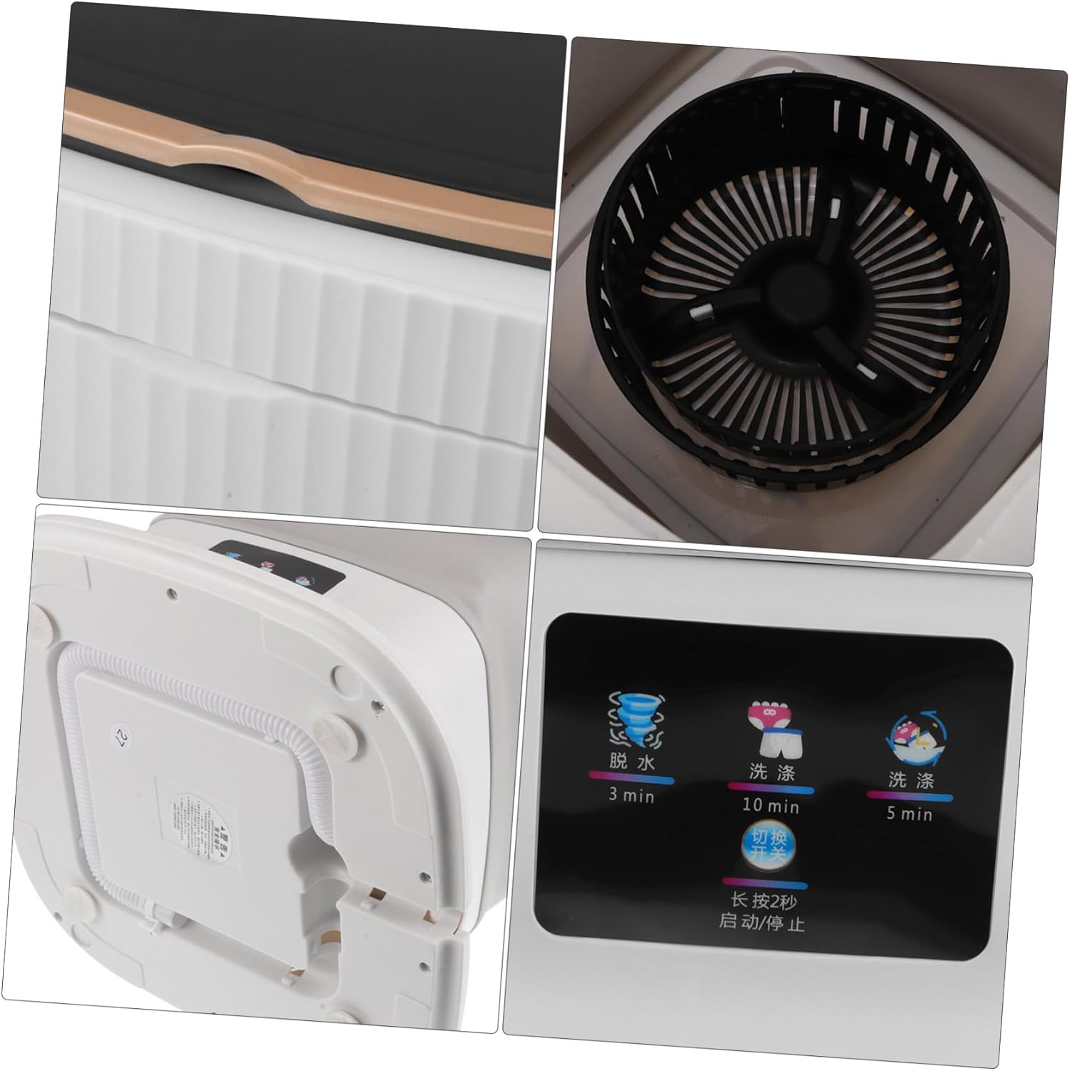 Portable Mini Washing Machine Capacity One Washer and Spinner for Clothes Underwear Socks Quiet Low Noise Compact Laundry Appliance for Apartments Hotels Rv Dorms