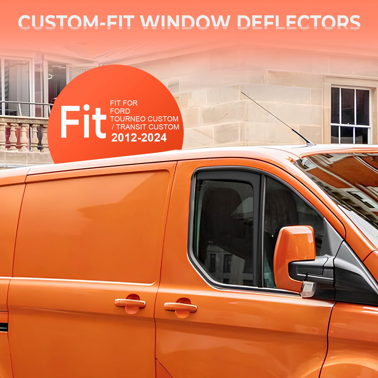 Windabweiser für Ford Transit Custom/Tourneo Custom 2012–2024, 1 Paar