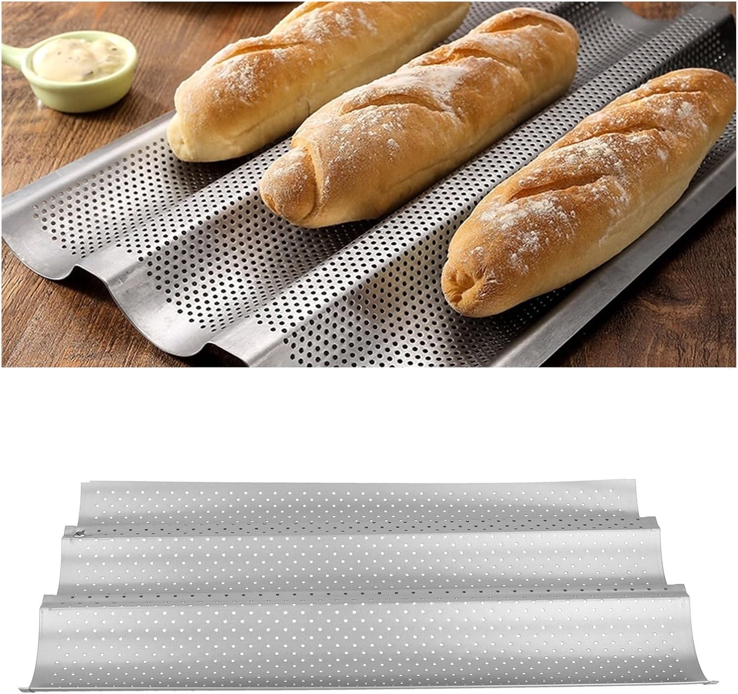 Bread Baking MultiGrooves Waves Cooking Tray Mold Kitchen Tool(3118200181012)