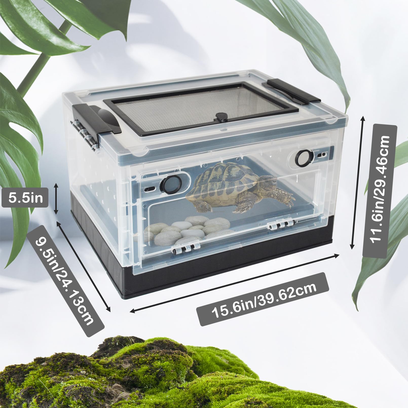 Amazon.com : PINVNBY Plastic Reptile Feeding Box with Wheels