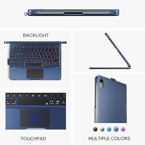 Miniatura 57 de Funda giratoria con teclado para Apple iPad mini 7ª generación 2024 (A17 Pro)/iPad mini 6ª generación (8.3 pulgadas) 2021; teclado compacto