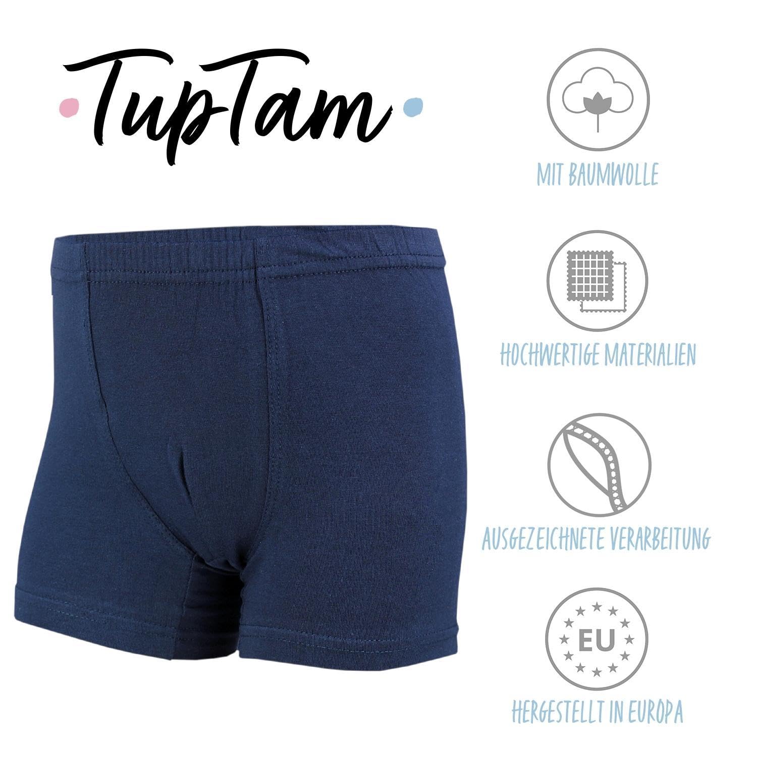 TupTam Boxershorts – Kinder Boxershorts Unterwäsche, Unterhosen im 10er oder 5er Pack