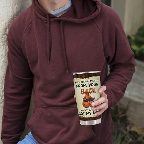 Miniatura 5 de Vaso de regalo de 20 onzas para papá, divertido regalo de cumpleaños o día del padre de hija o hijo para un bono o padrastro, taza de viaje aislada,