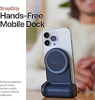 Vista 8 de ShiftCam SnapGrip – Agarre para cámara de teléfono con montaje magnético, botón de obturador inalámbrico, batería incorporada, carga inalámbrica Qi