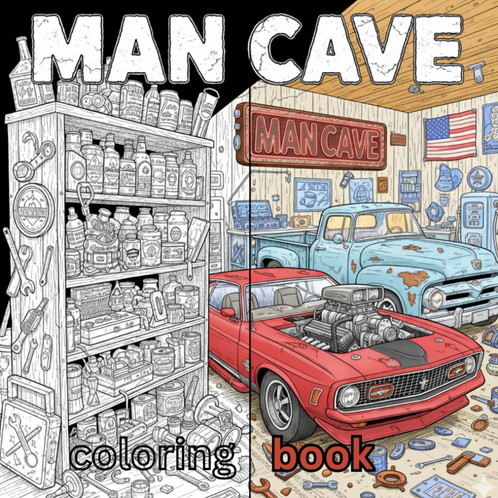 Man Cave Coloring Book