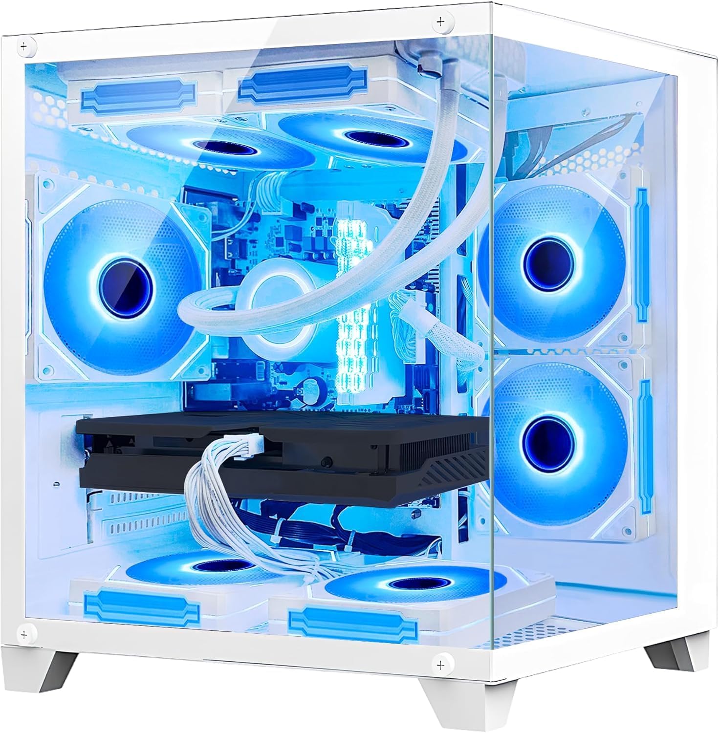 Panorama Gaming PC White -Intel i5-12400F 2.5GHz -GeForce RTX 3050 6GB -32GB DDR4 3200MHz- 1TB M.2 SSD -RGB Fans -WiFi & BT, HDMI – Liquid Cooler- Windows 11 Pro Desktop Panorama Gaming PC White -Intel i5-12400F 2.5GHz -GeForce RTX 3050 6GB -32GB DDR4 3200MHz- 1TB M.2 SSD -RGB Fans -WiFi & BT, HDMI – Liquid Cooler- Windows 11 Pro Desktop