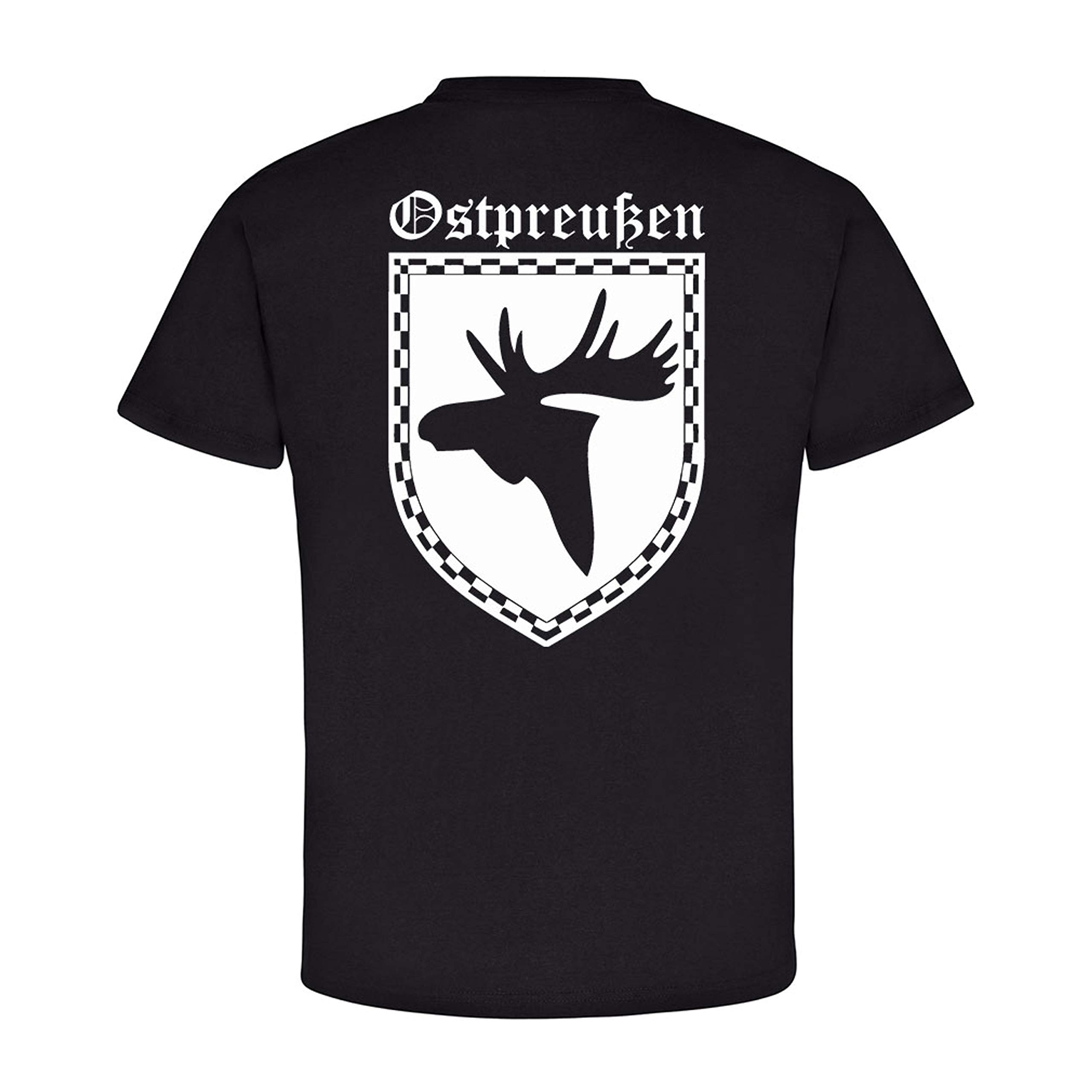 Prussian Eagle T-shirt Masuria Noir 4XL Coupe Ample Confort - 4