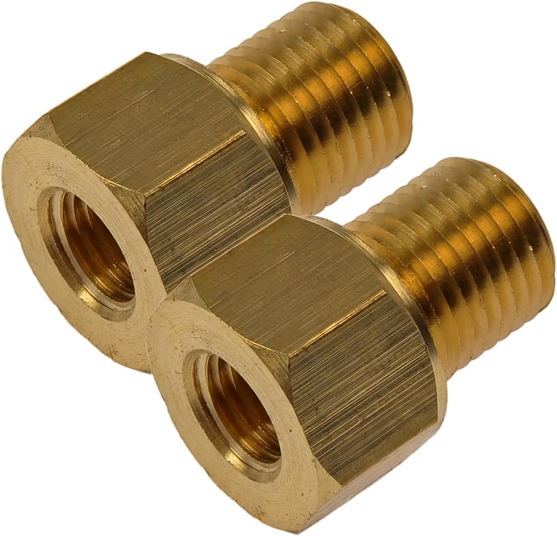 Adaptador de tubo para linha de freio Dorman 785-445 em latão, roscas 3/8-24 e 1/2-20 – Pacote com 2 unidades