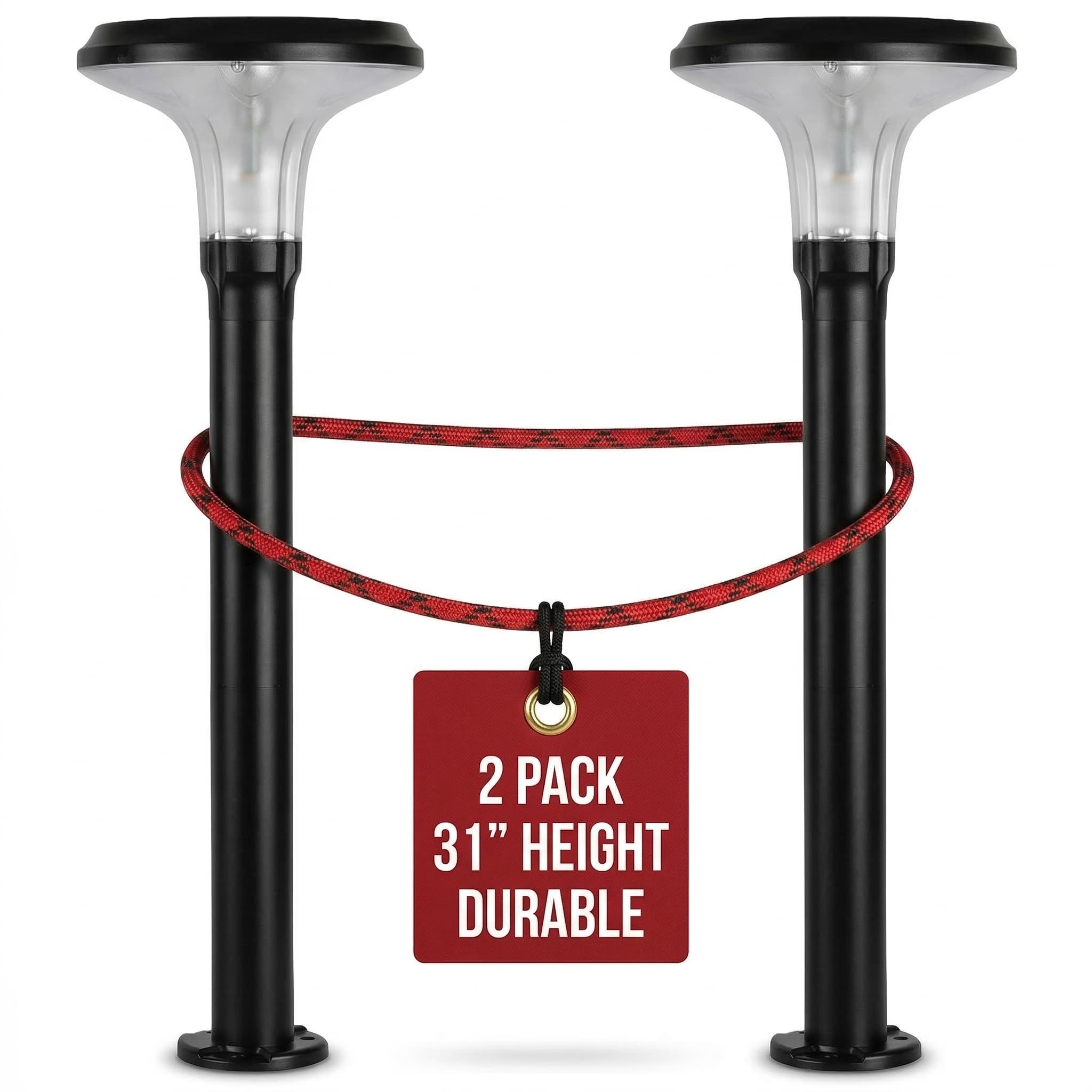 Gama Sonic Vantage Bollard Solar Pathway Light Black Aluminum Large 10 Diameter 31 Tall Height UltraBright 200 Lumens