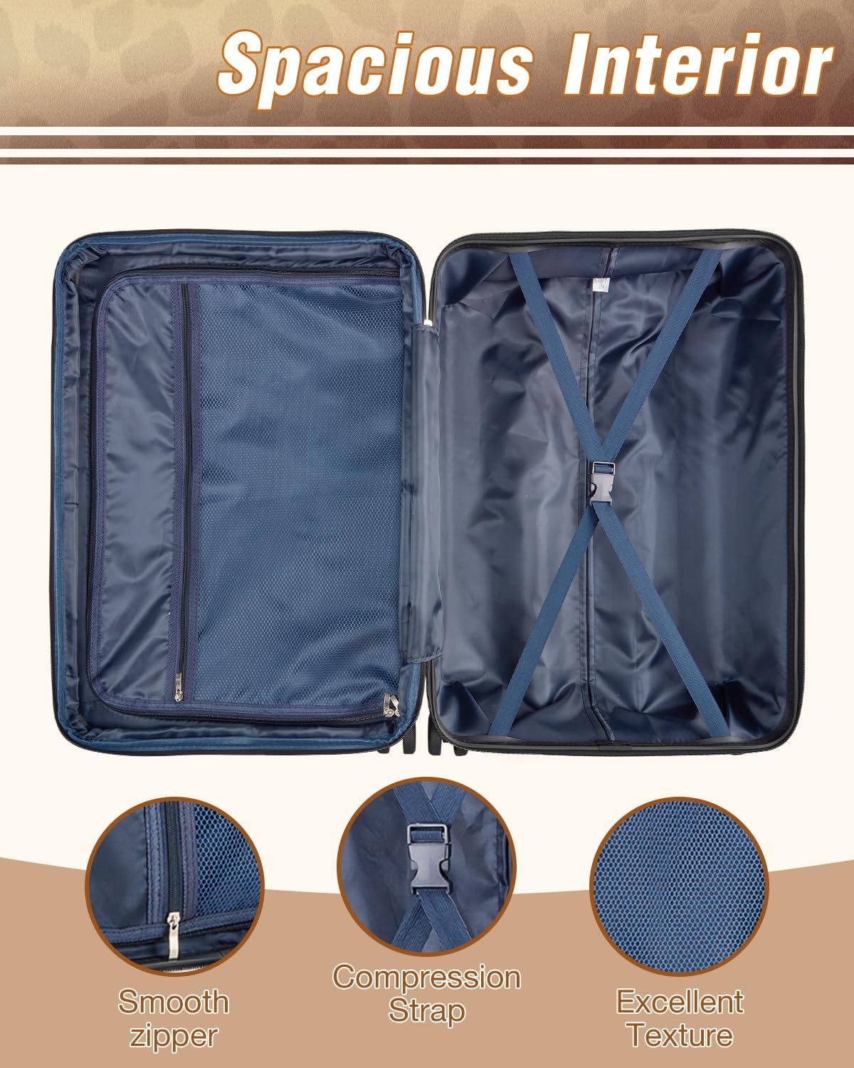 Carry on Luggage, Expandable 20 Inch Hard Shell Suitcase with Spinner Wheels TSA Lock, Lightweight Travel Carry on Suitcases